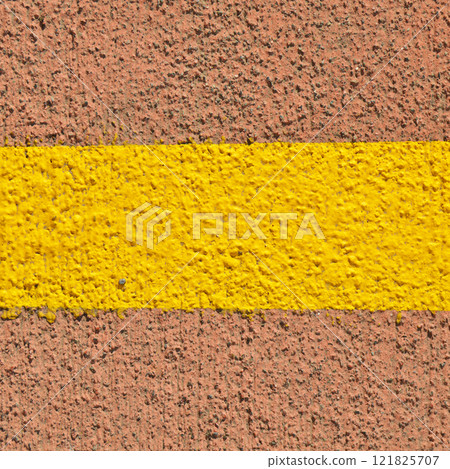 Clean asphalt yellow line road texture seamless with background appearance 121825707