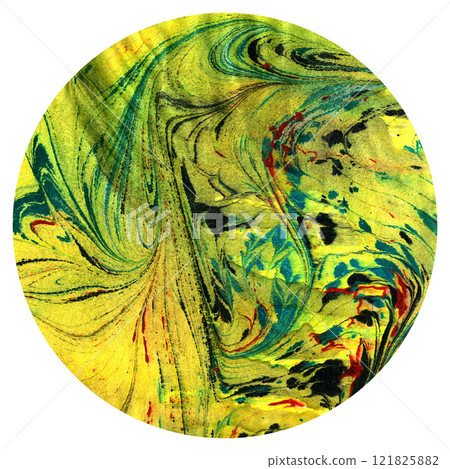 Ebru handmade art, traditional Turkish Ebru technique, painting on water, followed by paper prints Ebru handmade art, traditional Turkish Ebru technique, painting on water, followed by paper prints 121825882