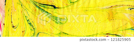 Ebru handmade art, traditional Turkish Ebru technique, painting on water, followed by paper prints 121825905