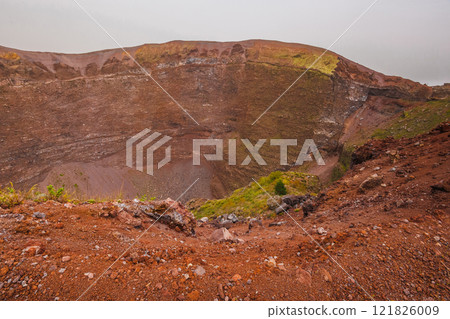 Volcano Crater - Mt. Vesuvius in Italy 121826009