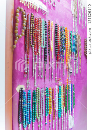 Collection of tasbih or masbaha, praying tool for islam religion 121826140