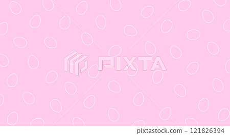 Diagonal seamless pattern with white egg outlines on pink background. Easter design for wallpaper, textile, and greeting card Diagonal seamless pattern with white egg outlines on pink background. Easter design for wallpaper, textile, and greeting card 121826394