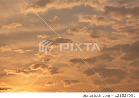 Sunset sky with clouds 121827595
