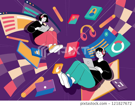 多樣性的圖像說明 121827672