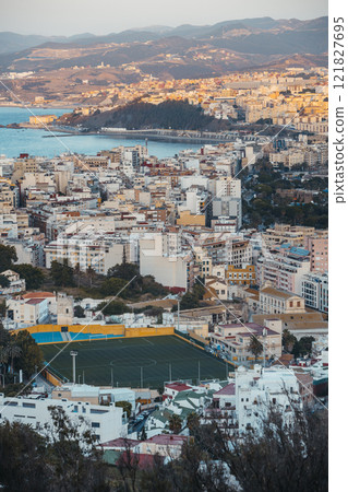 view of the city of ceuta and its two bays 121827695