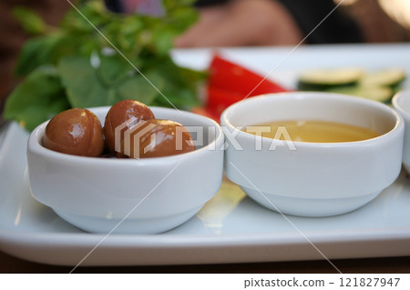 Enjoy delicious appetizers with savory dips and fresh veggies for any event Enjoy delicious appetizers with savory dips and fresh veggies for any event 121827947