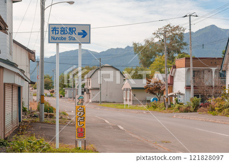 [富良野市廢棄線路布延站資訊板] 121828097