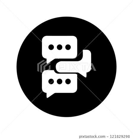 Message icon vector set. Chat illustration sign collection. Forum symbol. Communication logo. Message icon vector set. Chat illustration sign collection. Forum symbol. Communication logo. 121829298
