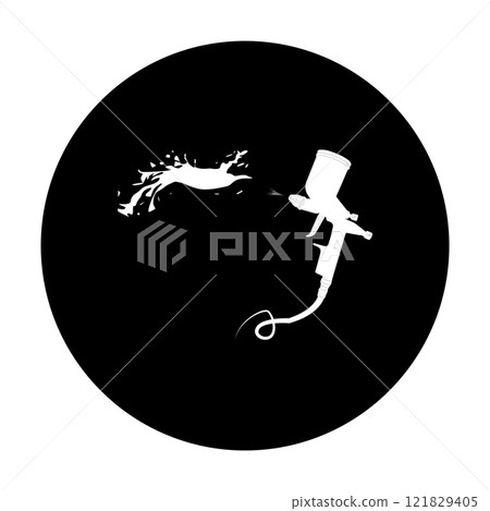 Illustration design spray gun for element design. Vector illustration 121829405