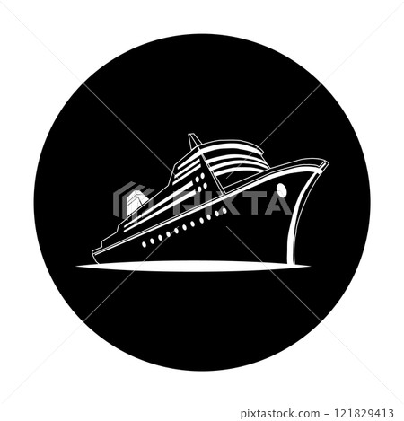 vector icon cruise ship illustration symbol 121829413