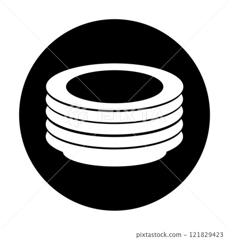 spoon and fork plate icon vector illustration symbol design 121829423