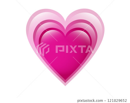 Glossy pink love glowing heart icon Glossy pink love glowing heart icon 121829652