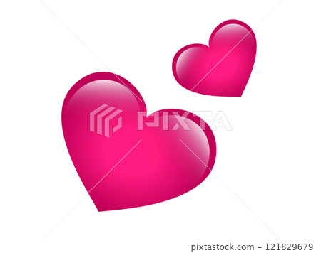 Two revolving hearts switching places icon with circular line 121829679