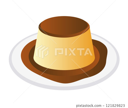 Gradient yellow and brown sweet dessert creme caramel butian icon Gradient yellow and brown sweet dessert creme caramel butian icon 121829823