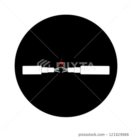 broken cable icon, vectors illustration broken cable icon, vectors illustration 121829866