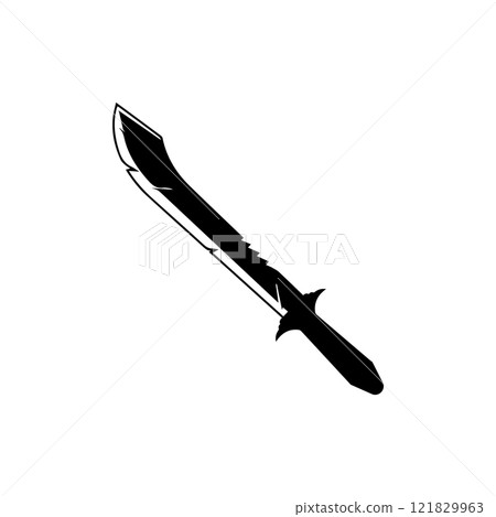 machete icon, vectors illustration symbol design machete icon, vectors illustration symbol design 121829963