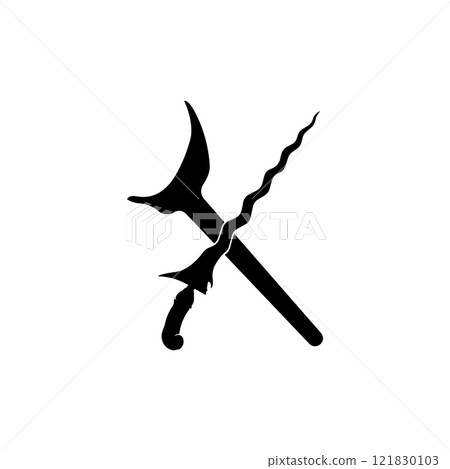 Flat design of traditional Indonesian Keris weapon Flat design of traditional Indonesian Keris weapon 121830103