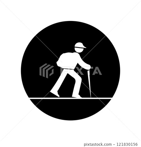 mountain climber icon, vectors illustration mountain climber icon, vectors illustration 121830156