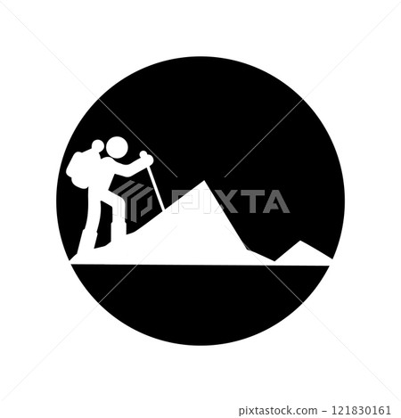mountain climber icon, vectors illustration mountain climber icon, vectors illustration 121830161