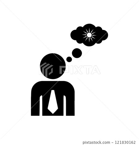 thinking person icon, vectors illustration thinking person icon, vectors illustration 121830162