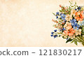 : Flower bouquet on vintage background 121830217
