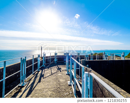 The Pacific Ocean as seen from the remains of the Kamishima lookout post (Toba City, Mie Prefecture) 121830255