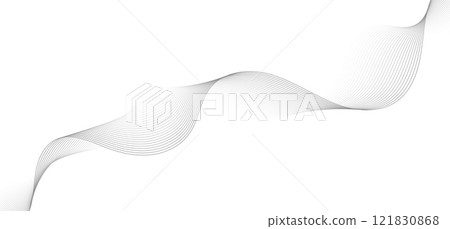 Abstract wave lines background, graphic thin curves design element, flow backdrop. 121830868