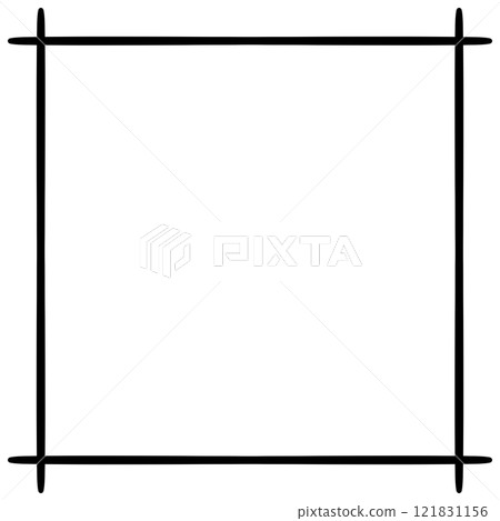 drawing of black square frame drawing of black square frame 121831156