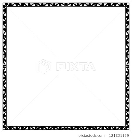drawing of black square frame drawing of black square frame 121831159