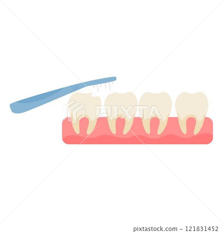 characters clean with a toothbrush 121831452