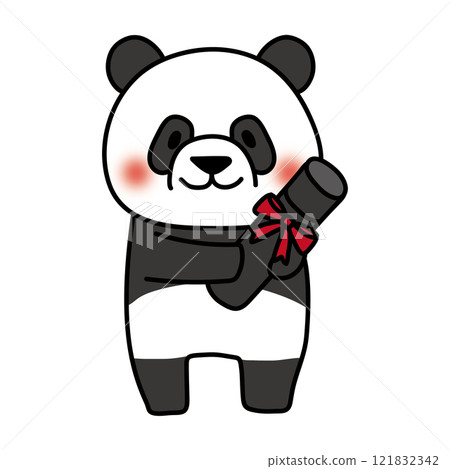 拿著文憑的熊貓 121832342