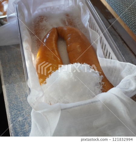"Making Karasumi (with lots of salt)" "Making Karasumi (with lots of salt)" 121832994