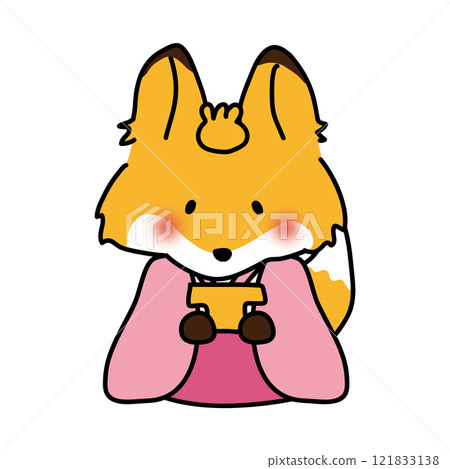 Fox Hina Dolls: Three Court Ladies (Sanpo) 121833138