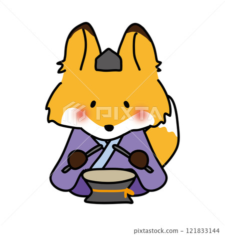 Five musicians (drums) for the fox doll 121833144