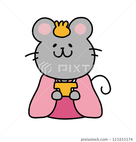 Three court ladies of the Mouse Doll (Sanpo) 121833174