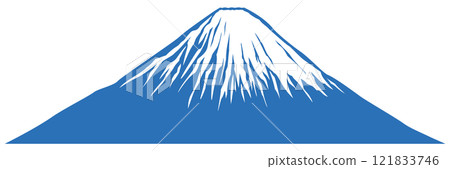 一座美麗的圓錐形雪山(富士山)的向量圖解 一座美麗的圓錐形雪山(富士山)的向量圖解 121833746