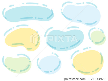 Colorful fluid shape frame set 121833970