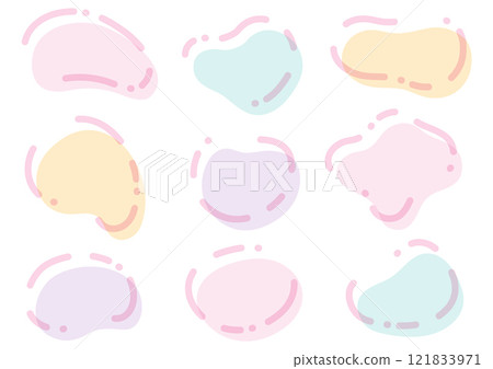 Colorful fluid shape frame set Colorful fluid shape frame set 121833971