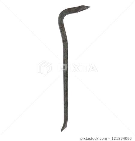 Heavy-duty crowbar isolated on a white background for multiple uses Heavy-duty crowbar isolated on a white background for multiple uses 121834093