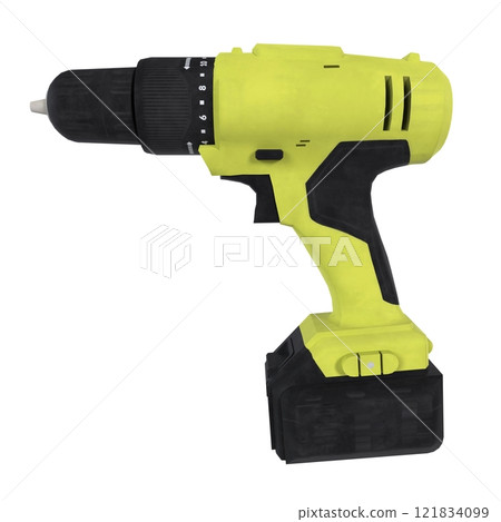 Cordless power drill designed for efficient home repairs and DIY projects 121834099