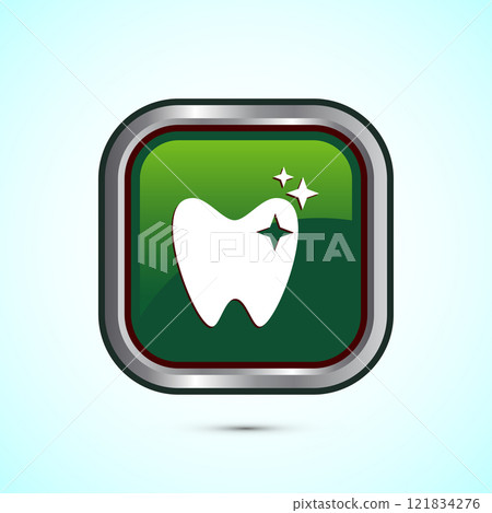 Dental care icon design illustration. Teeth care icon for dentist, dental clinic. Button design Dental care icon design illustration. Teeth care icon for dentist, dental clinic. Button design 121834276