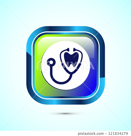 Dental care icon design illustration. Teeth care icon for dentist, dental clinic. Button design Dental care icon design illustration. Teeth care icon for dentist, dental clinic. Button design 121834279