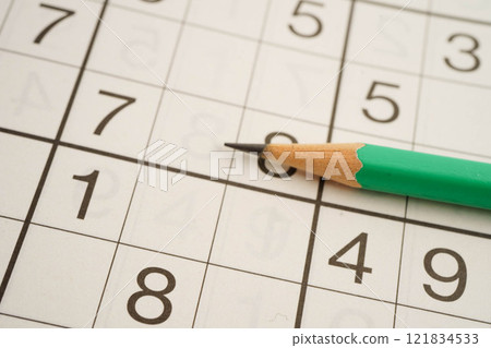 Puzzle, game to play for keep brain younger for developing disease in senior patient. 121834533