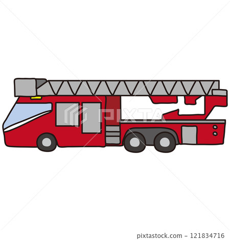 梯子消防車 梯子消防車 121834716