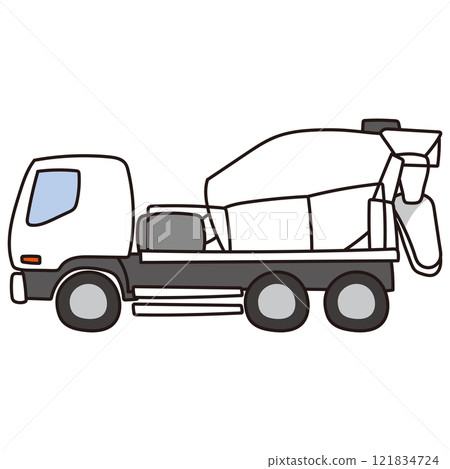 白色攪拌車 白色攪拌車 121834724