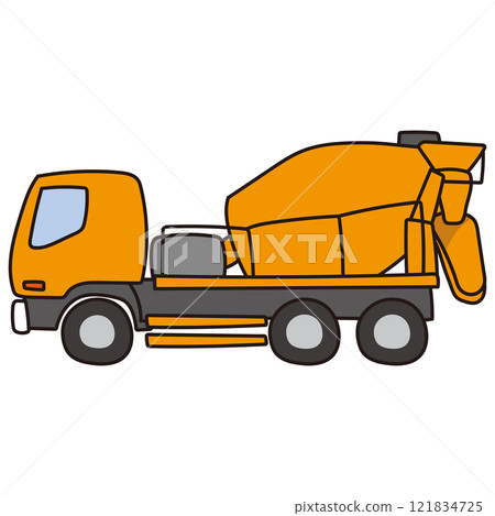 黃色攪拌車 121834725