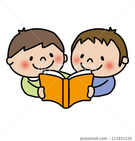 一起讀書的孩子（男） 121835120