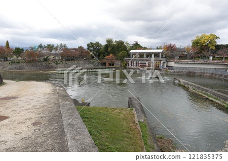 Lake Biwa Canal Incline ruins and reservoir 121835375