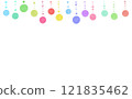 Hanging colorful round ornaments 121835462