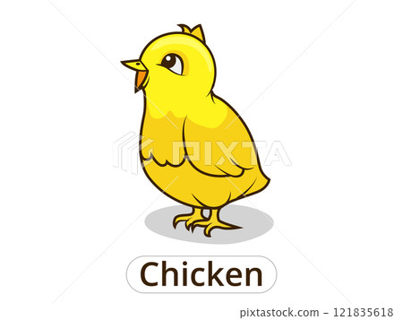 Chicken animal cartoon illustration for children 121835618